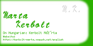 marta kerbolt business card
